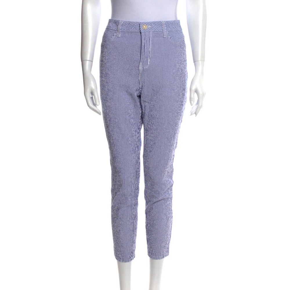 L'AGENCE Blue and White Striped Pants - Picture 6 of 11